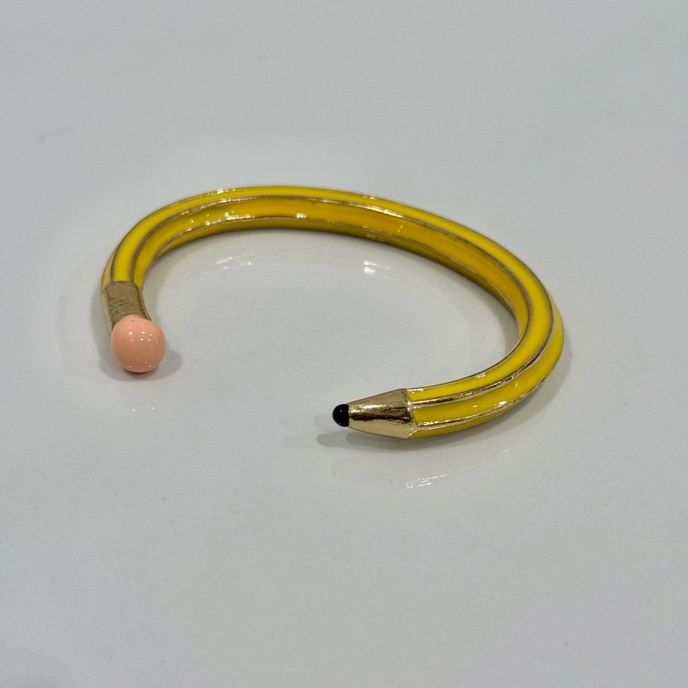 Yellow Pencil Bangle Bracelet